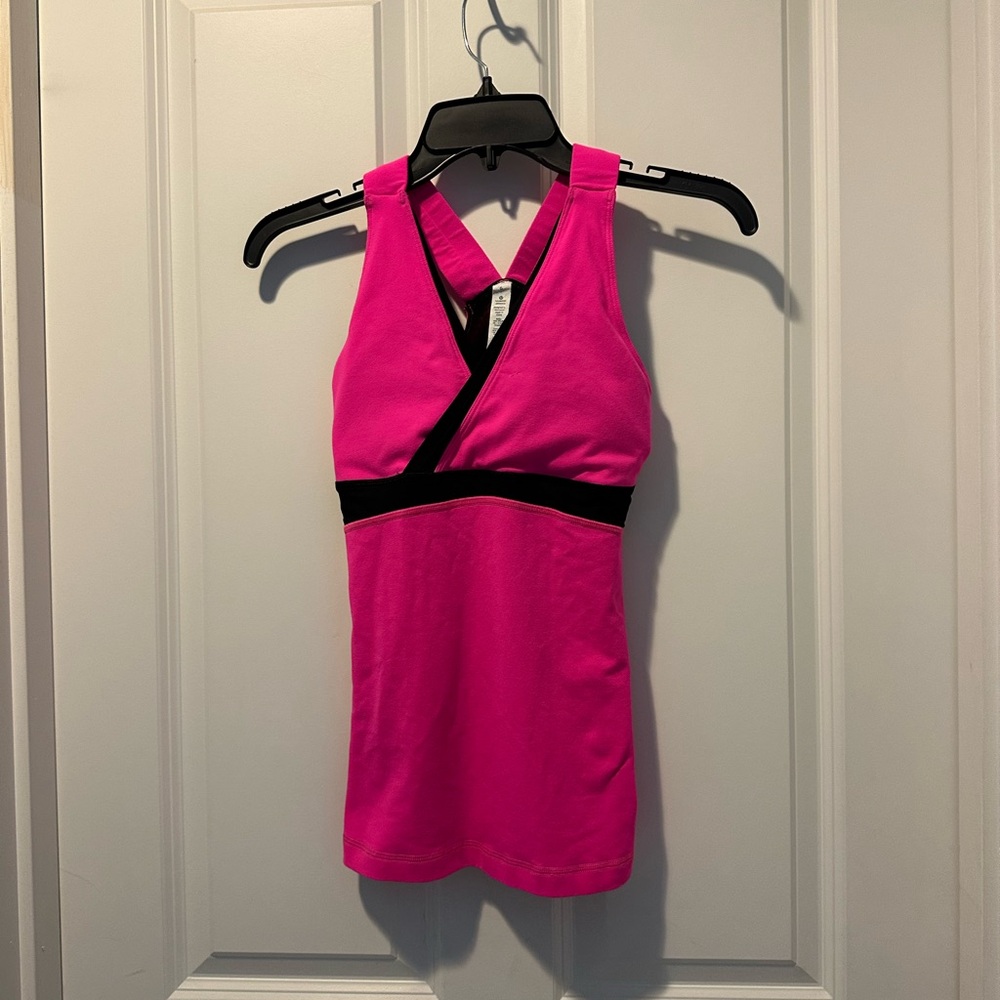 Lululemon Athletica Deep V Athletic Tank Top in Raspberry Glo